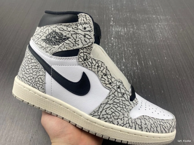 1st Kicks Shoes White Jordan OG 1 DZ5485-052 Air Cement High 0717